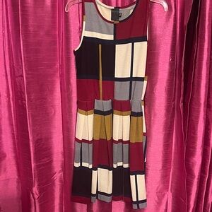 Colorful Geometric Patterned Dress